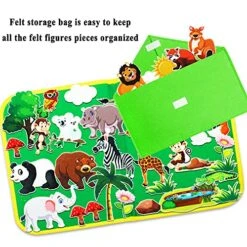 Craftstory Zoo Animals Travel Felt-Board Story Set For Toddlers, 32 Pieces Flannel Board Stories For Preschool Learning Toys Educational Storytelling Activity Board Gifts For Ages 3+ -Folkmanis Toys Shop 51c8gg4WdQL
