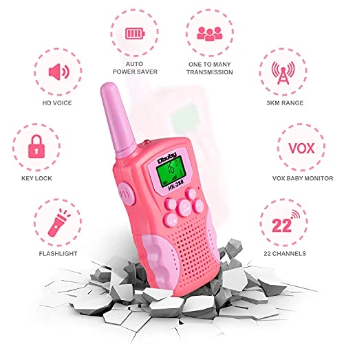 Toys For 3 4 5 6-12 Year Old Boys Girls,Obuby 3 Pack Walkie Talkies For Kids 3 KMs Long Range 2 Way Radio 22 Channels With Backlit LCD Flashlight Best Gifts For Girls Boys Outdoor Camping Game 4 Toys For 3 4 5 6-12 Year Old Boys Girls,Obuby 3 Pack Walkie Talkies For Kids 3 KMs Long Range 2 Way Radio 22 Channels With Backlit LCD Flashlight Best Gifts For Girls Boys Outdoor Camping Game - Image 2