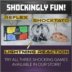 Paladone Lightning Reaction Reflex Shocking Memory Game - Electronic Memory Game For Kids And Adults With 3 Game Modes, 5 Levels, And Shock On/Off Switch 13 Paladone Lightning Reaction Reflex Shocking Memory Game - Electronic Memory Game For Kids And Adults With 3 Game Modes, 5 Levels, And Shock On/Off Switch -Folkmanis Toys Shop 51cDPJsKgvL