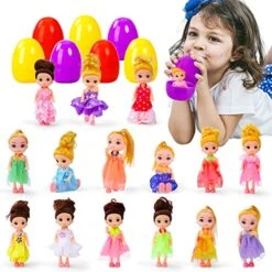 Bennol Cute Girl Dolls, Little Dolls Set With Hair And Clothes, Princess Dolls Toys For Dollhouse, Party Favors Toys For 3 4 5 6 Year Old Girls Toddlers Kids Gifts, Classroom Exanged Gifts(15 PCS)