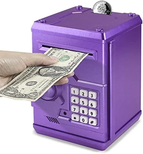 Samate Cartoon Electronic ATM Password Piggy Banks New Great Gift Toy For Children Kids Can Auto Scroll Paper Money For Children Fun Toy (Red) 11 Samate Cartoon Electronic ATM Password Piggy Banks New Great Gift Toy For Children Kids Can Auto Scroll Paper Money For Children Fun Toy (Red) - Image 9