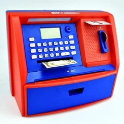 Talking ATM Savings Bank, Digital Piggy Bank, ATM Money Coins Machine For Kids Birthday Gift (Red/Blue) 18 Talking ATM Savings Bank, Digital Piggy Bank, ATM Money Coins Machine For Kids Birthday Gift (Red/Blue) -Folkmanis Toys Shop 51cN2DZrmnL