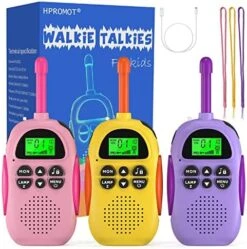 HPROMOT Rechargeable Walkie Talkies For Kids: 3 Pack Kids Walkie Talkies, Long Range 22 Channels 2 Way Radio Kids Birthday Toy Gift For 3-12 Year Old Boys Girls Outdoor Adventures Camping Hiking -Folkmanis Toys Shop 51cUqZpQxL. AC