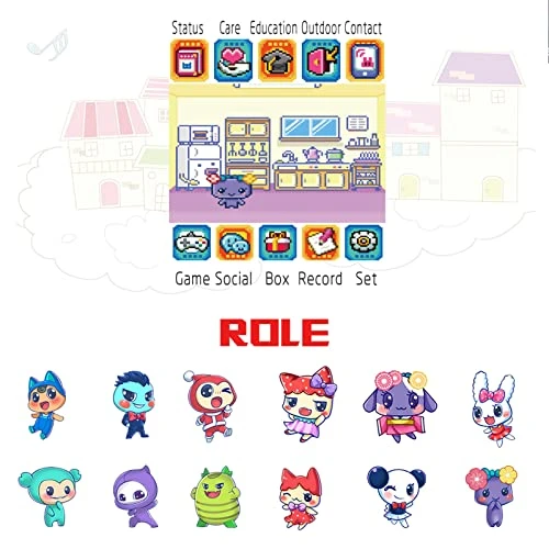 BETDET Pieces Virtual Electronic Digital Pets Keychain Game Keyring Electronic Toys Nostalgic Virtual Digital Pet Retro Handheld Game Machine 12.11 (Color : Purple) 6 BETDET Pieces Virtual Electronic Digital Pets Keychain Game Keyring Electronic Toys Nostalgic Virtual Digital Pet Retro Handheld Game Machine 12.11 (Color : Purple) - Image 4
