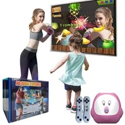 YRPRSODF Game Console For Kids & Adults, Electronic HD Video Game System With 100+ Games, 17 Camera AR Games, 2 Motion Sensor Game Controllers，PC TV Plug And Play, Toy Gift For Boys & Girls Age 3+