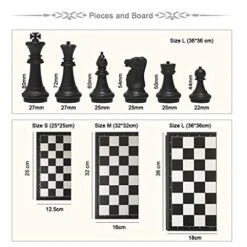 Chess Magnetic Travel Chess Set With Folding Chess Board Educational Toys For Kids And Adults Alloy (Size : S) -Folkmanis Toys Shop 51ccpcwb9GL