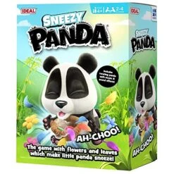 IDEAL | Sneezy Panda: The Action Game With Flowers And Leave That Make Little Panda Sneeze!| Kids Games | For 2-4 Players | Ages 4+