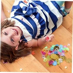 SAFIGLE 600 Pcs Coin Props Stuffed Toys Pirate Accessories Toy For Toddler Pirate Party Favors Pirate Favor Toy Pirate Toys Plastic Golden Coins Gemstones Game Coins Gem -Folkmanis Toys Shop 51cmeoEWGqL