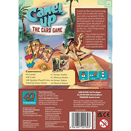 Camel Up The Card Game | Action-Packed Racing Game | Betting Strategy Game | Fun Family Game For Kids And Adults | Ages 8+ | 2-6 Players | Average Playtime 30-45 Minutes | Made By Pretzel Games 4 Camel Up The Card Game | Action-Packed Racing Game | Betting Strategy Game | Fun Family Game For Kids And Adults | Ages 8+ | 2-6 Players | Average Playtime 30-45 Minutes | Made By Pretzel Games - Image 2