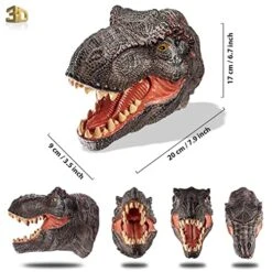 TXYAON Dinosaur Hand Puppets, Soft Rubber Toys Set, Realistic Golden Eye Tyrannosaurus Rex, Dilophosaurus, Velociraptor Puppet Toys For Kids Boys Girls Adult, 3 Pack/Set -Folkmanis Toys Shop 51cyOadDVzL