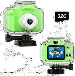Kids Waterproof Camera, Camera For Kids Underwater Camera Video Camera For Kids For Kids For Toys For 3 12 Year Old Electronics For Kids Video Camera HD 1080P With 32GB SD Card (Green) 11 Kids Waterproof Camera, Camera For Kids Underwater Camera Video Camera For Kids For Kids For Toys For 3 12 Year Old Electronics For Kids Video Camera HD 1080P With 32GB SD Card (Green) -Folkmanis Toys Shop 51cyOw V8xL. AC