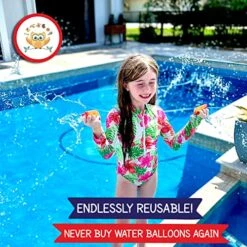 DaWikity Kids Reusable Water Balloons For Kids (12 Pack) - Self Sealing Splash Balls With Fully Enclosed Magnets In Silicone Seal - Safe Water Toys For Girls, Boys - Waterproof Storage Bag Included -Folkmanis Toys Shop 51dKoDcL6cL