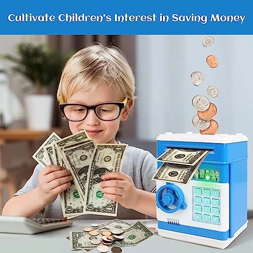 Cash Coin Can ATM Bank,Toys For Ages 8-13, Gifts For Boys 8-12, Girls For 6-12 Years Old, Girl Gifts Age 8-12, The Best Gifts For Kids(Blue) 4 Cash Coin Can ATM Bank,Toys For Ages 8-13, Gifts For Boys 8-12, Girls For 6-12 Years Old, Girl Gifts Age 8-12, The Best Gifts For Kids(Blue) - Image 2
