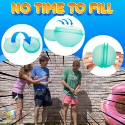 AIFEIRIC Reusable Water Bomb Balloons, Quick Refillable Water Balloon For Kids & Adults,Splash Water Ball For Summer Outdoor Activities(16pack) -Folkmanis Toys Shop 51dKxv59ghL 1