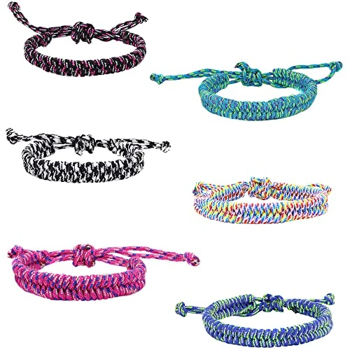 FROG SAC 6 Paracord Friendship Bracelets For Boys, Parachute Cord Braided Bracelet Set, Woven Braid String Jewelry, Easter Basket Fillers For Teens, Teenage Stocking Stuffers, Camping Party Favors 3 FROG SAC 6 Paracord Friendship Bracelets For Boys, Parachute Cord Braided Bracelet Set, Woven Braid String Jewelry, Easter Basket Fillers For Teens, Teenage Stocking Stuffers, Camping Party Favors