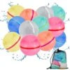 Reusable Water Balloons Magnetism Water Balloons Self Quick Fill Kids Adult Swimming Pool Toys Beach Toys Silicone Self Sealing Water Bomb Water Game Toys Summer Fun Party Supplies (12Pcs) -Folkmanis Toys Shop 51dR8W3tZtL