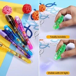 MALEDEN Invisible Ink Pens, 30 PCS Disappearing Ink Pens With UV Light, Magic Spy Gear For Kids Birthday Party, Halloween, Christmas Stocking Stuffers, Coolest Classroom Gifts -Folkmanis Toys Shop 51dZ117638L