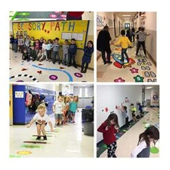 HK Studio Education Floor Decal For Classroom Decor - Frog Hopping Game On Wooden Logs Decals For Boosting Gross Motor Skills - Sensory Path - Indoor School Montessori Gym -Folkmanis Toys Shop 51dbVIoan7L