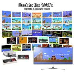 Mihiliring Retro Game Console, Classic Mini Video Game Console System Built-in 620 Old Games, AV Output, 8-Bit Plug And Play Old School Entertainment System Games Console For Kids, Adult As Gift (AV) -Folkmanis Toys Shop 51dbc4xhukL