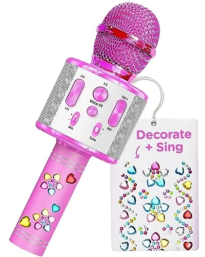 Move2Play, Kids Karaoke Microphone | Personalize With Jewel Stickers | Birthday Gift For Girls, Boys & Toddlers | Girls Toy Ages 3, 4-5, 6, 7, 8+ Years Old 3 Move2Play, Kids Karaoke Microphone | Personalize With Jewel Stickers | Birthday Gift For Girls, Boys & Toddlers | Girls Toy Ages 3, 4-5, 6, 7, 8+ Years Old