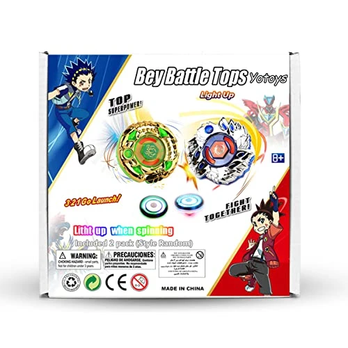 Aimoly Bey Battle Tops Light Up Battling Tops And Launcher Evolution Attack Pack 2 Pack (Style Random) 3 Aimoly Bey Battle Tops Light Up Battling Tops And Launcher Evolution Attack Pack 2 Pack (Style Random)