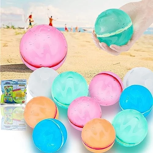 URMONA Reusable Water Balloons For Kids Adults, 6 PCS Summer Beach Party Water Ball, Outdoor Water Toys Foar Trampoline, Backyard And Inflatable Pool Game 8 URMONA Reusable Water Balloons For Kids Adults, 6 PCS Summer Beach Party Water Ball, Outdoor Water Toys Foar Trampoline, Backyard And Inflatable Pool Game - Image 6