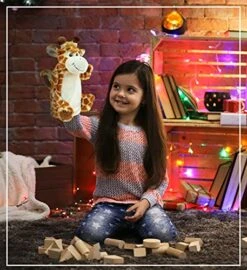 DolliBu Giraffe Plush Hand Puppet For Kids - Soft Plush Stuffed Animal Hand Puppet Toy For Puppet Show Games & Puppet Theaters For Kids, Adult Cute Puppets Educational Toy To Teach Children & Toddlers 10 DolliBu Giraffe Plush Hand Puppet For Kids - Soft Plush Stuffed Animal Hand Puppet Toy For Puppet Show Games & Puppet Theaters For Kids, Adult Cute Puppets Educational Toy To Teach Children & Toddlers -Folkmanis Toys Shop 51dhq690yQS