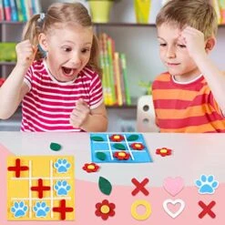 Kathfly 20 Pack Tac Toe Mini Board Games Toy Welcome Craft Tac Toe Birthday Party Favor Gifts Bulk For Goody Family Teachers Bag Stuffers Classroom Activity, Easy To Store -Folkmanis Toys Shop 51dlRM4aSIL