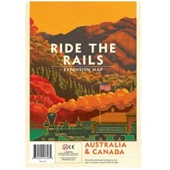 Capstone Games: Ride The Rails: Australia & Canada, Expansion, Strategy Board Game, 3 To 5 Players, 60 Minute Play Time, Ages 12 And Up