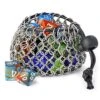 YOUSHARES Drawstring Game Dice Bag - Stainless Steel Chainmail DND Dice Pouch For Metal Polyhedral D&D Dice Set, Coin