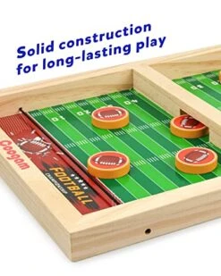 Coogam Fast Sling Puck Game, Wooden Sling Football Shot Board Game Large Table Interaction Speed Track Toy For Party Home Family Parents-Child Boys Girls Adult -Folkmanis Toys Shop 51dxcy9RQbL