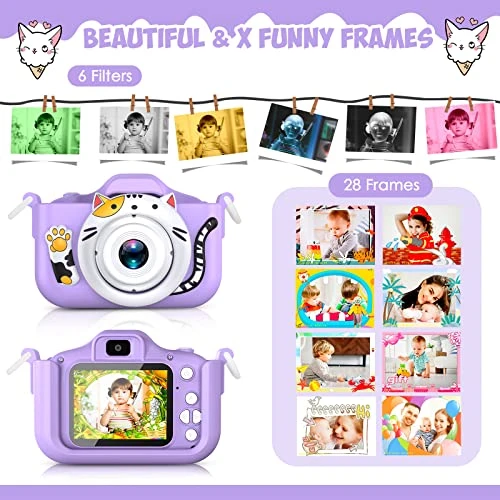 ππ₯ππ§πππ Kids Selfie Camera Toys For 3 4 5 6 7 8 9 10 11 12 Year Old GirlsοΌCamera For Kids Christmas Birthday Festival Gift For Kids Digital Camera With 32GB SD Card 5 ππ₯ππ§πππ Kids Selfie Camera Toys For 3 4 5 6 7 8 9 10 11 12 Year Old GirlsοΌCamera For Kids Christmas Birthday Festival Gift For Kids Digital Camera With 32GB SD Card - Image 3