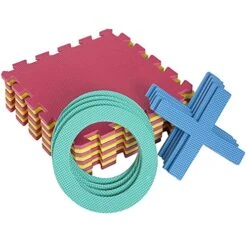 Hey! Play! Giant Classic Tic Tac Toe Game – Oversized Interlocking Coloful EVA Foam Squares With Jumbo X And O Pieces For Indoor And Outdoor Play (80-3344) -Folkmanis Toys Shop 51e4j27NQpL