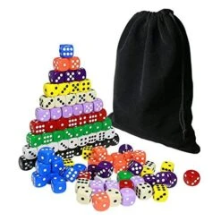 100 Pcs Multi-Color Dice Set – 10 Assorted Color With 10 Pcs Each, 16mm D6 Standard Dice With Extra Carrying Bag, Perfect For Board Games: Tenzi And Casino Games By YOUSHARES 9 100 Pcs Multi-Color Dice Set – 10 Assorted Color With 10 Pcs Each, 16mm D6 Standard Dice With Extra Carrying Bag, Perfect For Board Games: Tenzi And Casino Games By YOUSHARES -Folkmanis Toys Shop 51e8d70YQ6L