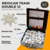 Queensell Mexican Train Dominoes Set For Adults With Wooden Hub, Tile Board Game - Dominos Set For Classic Board Games - Double 12 Dominoes Set For Family Games (Double 12) -Folkmanis Toys Shop 51e9g5EnVvL
