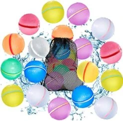 SOPPYCID Tonoviviy Water Balloons Reusable, Self-cleaning&Quick Fill Water Bomb Balloons, No Pick UP After Water Fight,Water Balloons For Summer Toys And Parties, Pool Toys,Outdoor Games (8PCS) -Folkmanis Toys Shop 51eAyy1nDSL. AC