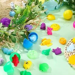 Leitee 100 Pack Easter Eggs Filled With Squishy, Squeeze Toys, Easter Eggs With Toys Inside Kawaii Party Favors For Easter Eggs Hunt Game Easter Party Baskets Stuffers -Folkmanis Toys Shop 51eJIYwBA1L