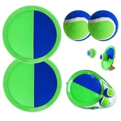 PULEEBO Catch Ball Game For Kids-Beach Toys Backyard Lawn Toss And Catch Games -Upgraded Version Throw Sticky Balls And Catch Game Toys For Kids Boys Girls Adults Family Outside Gifts