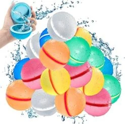 SOPPYCID Reusable Magnetic Water Balloons, 12 Pack Refillable Water Bomb Splash Balls Self Sealing Quick Fill, Latex-Free Silicone Water Toys For Kids Adults Water Games Outside Summer Fun Party -Folkmanis Toys Shop 51ebBOcgeL. AC