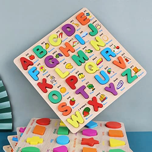 Toyvian Kids Educational Toys Wooden Alphabet Puzzle ABC Letters Sorting Board Blocks Matching Game Montessori Jigsaw Early Learning Educational Toy 4 Sets 5 Toyvian Kids Educational Toys Wooden Alphabet Puzzle ABC Letters Sorting Board Blocks Matching Game Montessori Jigsaw Early Learning Educational Toy 4 Sets - Image 3