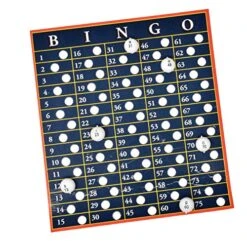 Deluxe Bingo Game Set With Metal Bingo Cage Spinner, 75 Numbered Balls, Master Bingo Board, 18 Bingo Cards And 150 Chips, For Adults, Seniors, Kids And Family -Folkmanis Toys Shop 51eeChb4R5L