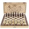 Amerous Chess Set, 12"x12" Folding Wooden Standard Travel International Chess Board Game Set With Magnetic Crafted Pieces