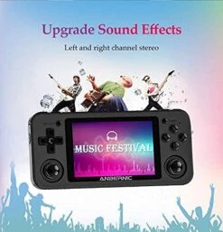 ANBERNIC RG351P Handheld Game Console With 64G TF Card 2500 Classic Games 3.5 Inch IPS Screen 3500mAh Battery, Video Games Player With Open Source System RK3326 Chip Quad-core (RG351P Black) -Folkmanis Toys Shop 51enBuIGIJS