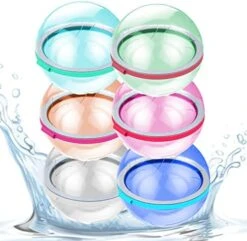 Reusable Water Balloons Self Sealing Easy Quick Fill 8pcs, Summer Water Balls For Boy Girl Ages 3-12, Silicone Balloon Toy Game Ball Fun For Kid Adult Outdoor Backyard Swimming Pool Party Supplies -Folkmanis Toys Shop 51f m4psaL. AC
