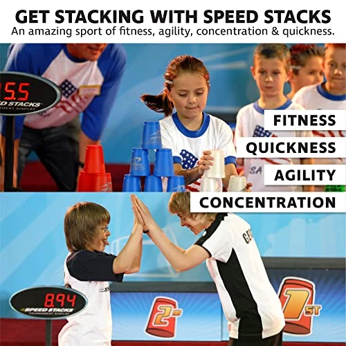 Speed Stacks | Sport Stacking Competitor, Neon Green - 12 Cups, Holding Stem, With GX Timer And Mat | WSSA Approved 4 Speed Stacks | Sport Stacking Competitor, Neon Green - 12 Cups, Holding Stem, With GX Timer And Mat | WSSA Approved - Image 2