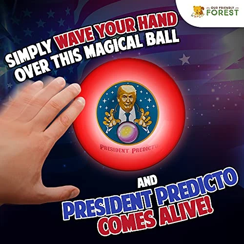 Talking President Predicto - Donald Trump Fortune Teller Ball - Lights Up & Talks - Ask YES Or NO Question & Trump Speaks The Answer - Like A Next Generation Magic 8 Ball – Unique Funny Gifts For Men 4 Talking President Predicto - Donald Trump Fortune Teller Ball - Lights Up & Talks - Ask YES Or NO Question & Trump Speaks The Answer - Like A Next Generation Magic 8 Ball – Unique Funny Gifts For Men - Image 2