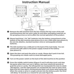 Mini Claw Machine – Feature LED Lights Adjustable Sounds Loud Sound Effects Claw Machine Arcade Game Toy Vending Machine With10Dolls，10 Twisted Egg，USB Cable ，Best Gift -Folkmanis Toys Shop 51f3UvqQ2oL
