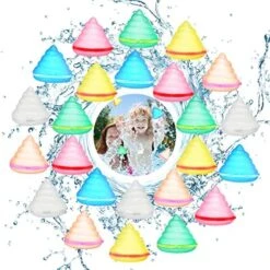 Reusable Water Balloons Quick Fill, Magnetic Water Balloons Self Sealing Refillable Water Balloons Water Toys Pool Toys For Kids Adults Water Fight Outdoor Games (12pcs Star) -Folkmanis Toys Shop 51f8ji zjdL. AC