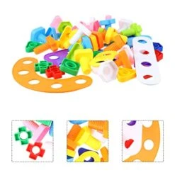 Kidcraft Playset Educational Toys 1pack Game Kids Plastic Bolts And Tightening Match For Matching Toy Nuts Color Screw Kids Toys Childrens Toys Tightening Screw Playthings