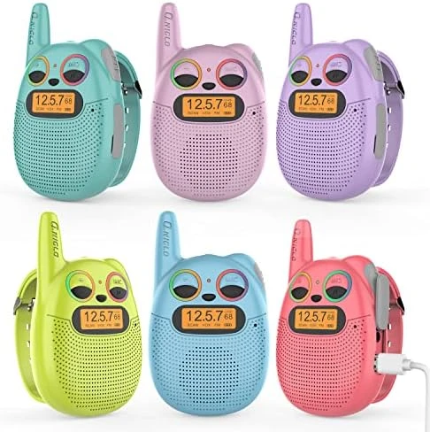 Qniglo Kids Walkie Talkies Rechargeable 3 Pack, Walkie Talkies For Kids With FM VOX Hands-Free Walki Talki With Watch Band & Lanyard For Outdoor Camping Games, Toys Gifts For 3-12 Years Old Boys Girls 13 Qniglo Kids Walkie Talkies Rechargeable 3 Pack, Walkie Talkies For Kids With FM VOX Hands-Free Walki Talki With Watch Band & Lanyard For Outdoor Camping Games, Toys Gifts For 3-12 Years Old Boys Girls - Image 11
